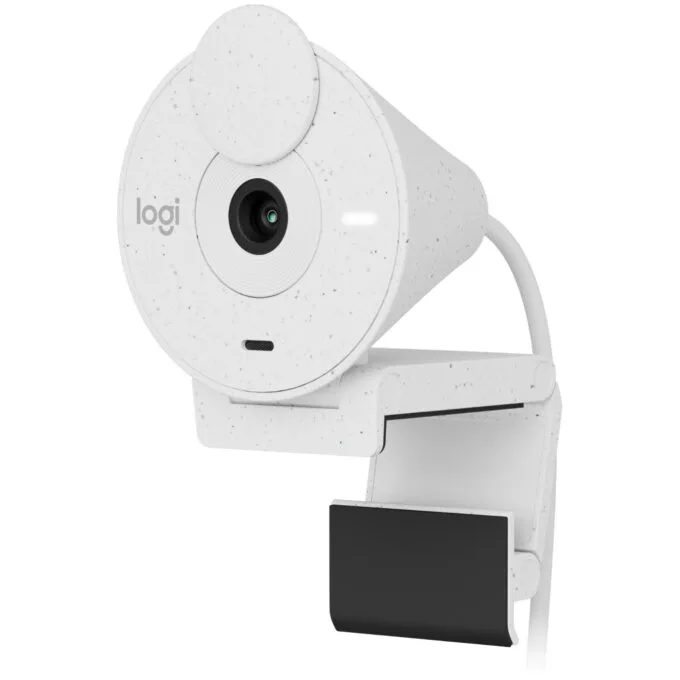 Logitech BRIO 300 - Full HD 1080p Webcam (White) - 30 fps, Built-in Microphone, Privacy Cover — image 11
