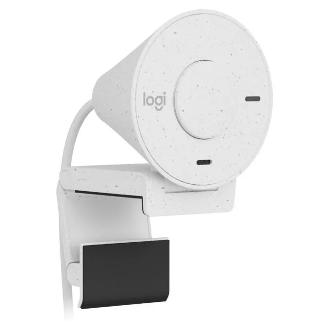 Logitech BRIO 300 - Full HD 1080p Webcam (White) - 30 fps, Built-in Microphone, Privacy Cover — image 8