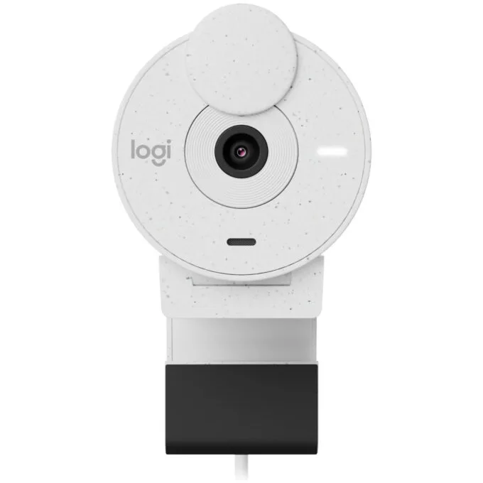 Logitech BRIO 300 - Full HD 1080p Webcam (White) - 30 fps, Built-in Microphone, Privacy Cover — image 9
