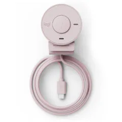 Logitech BRIO 300 - Rose - 1080p Webcam with USB-C, Built-in Microphone