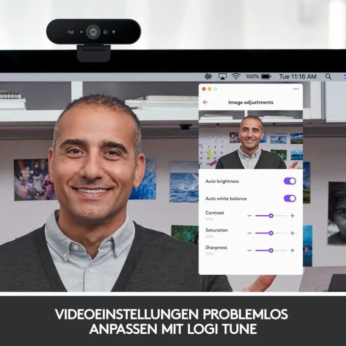 Logitech Brio 4K Stream Edition - 4096x2160, USB-C, 90° FOV — image 5