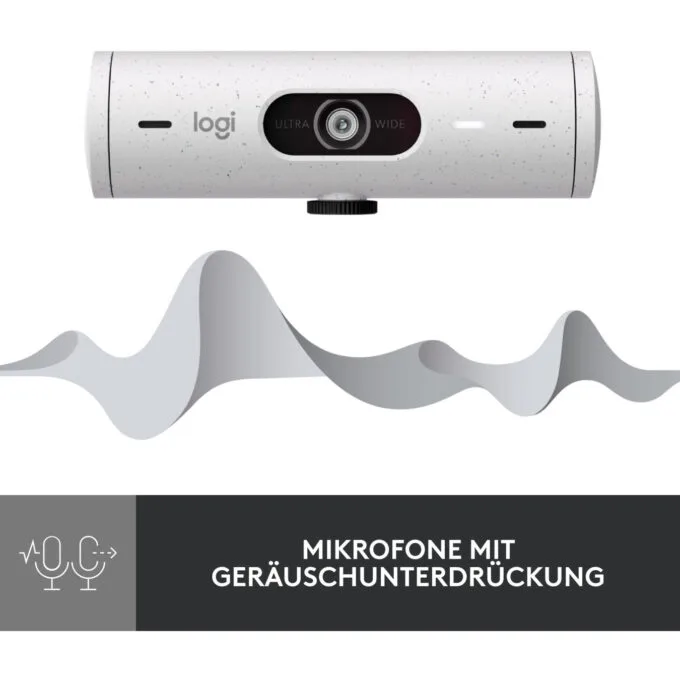 Logitech Brio 500 - Full HD 1080p Webcam, 60 fps, 90° FOV, Privacy Shutter - White — image 3