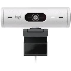 Logitech Brio 500 - Full HD 1080p Webcam, 60 fps, 90° FOV, Privacy Shutter - White