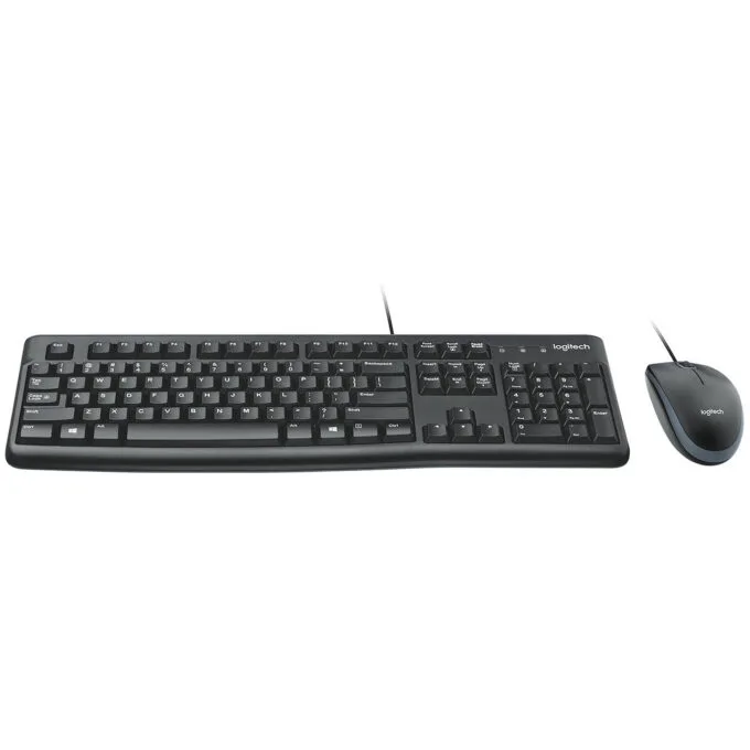 Logitech Desktop MK120 - Wired USB Full-Size Keyboard with Optical Mouse - Black — image 3