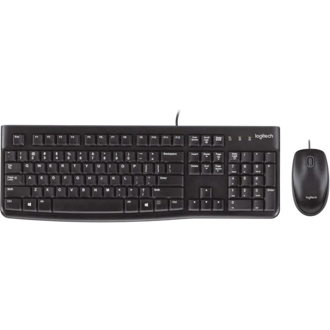 Logitech Desktop MK120 - Wired USB Full-Size Keyboard with Optical Mouse - Black — image 4