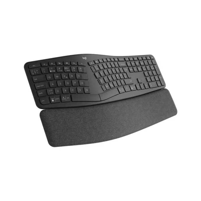 Logitech ERGO K860 - Wireless Ergonomic Curved Full-Size Keyboard, Graphite, French AZERTY — image 3