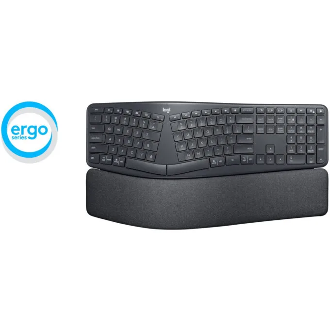 Logitech ERGO K860 - Wireless Ergonomic Curved Full-Size Keyboard, Graphite, French AZERTY — image 5