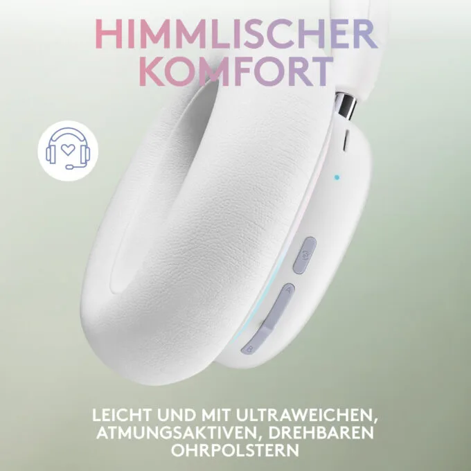Logitech G G735 - LIGHTSPEED + Bluetooth Dual Wireless Gaming Headset, White Mist, 3.5mm — image 12