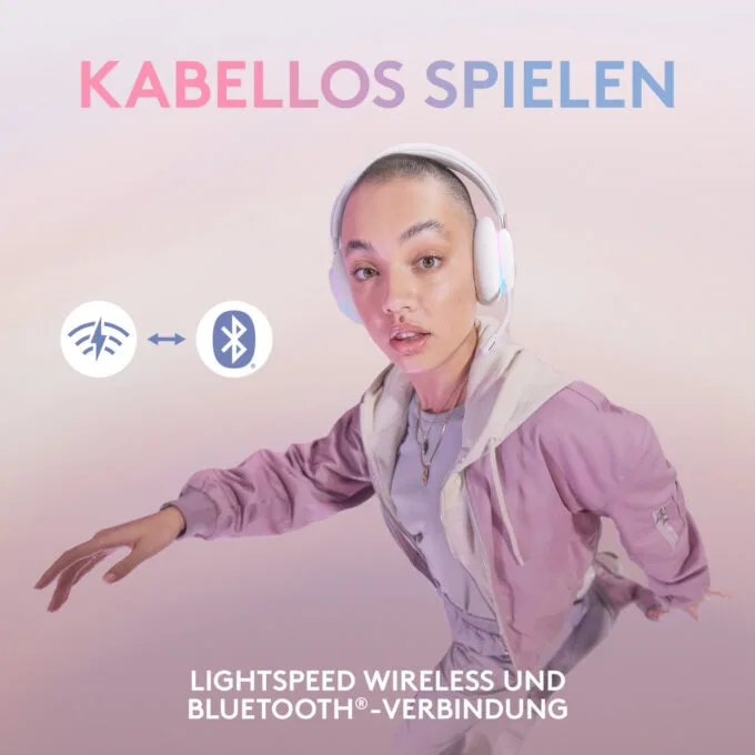 Logitech G G735 - LIGHTSPEED + Bluetooth Dual Wireless Gaming Headset, White Mist, 3.5mm — image 13