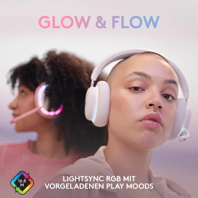 Logitech G G735 - LIGHTSPEED + Bluetooth Dual Wireless Gaming Headset, White Mist, 3.5mm — image 3