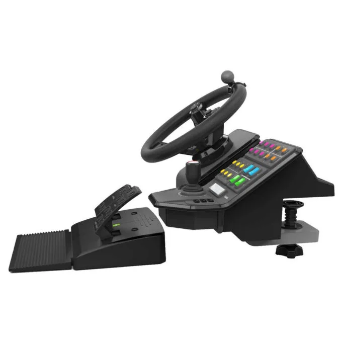 Logitech G Saitek Farm Sim Controller - Heavy Equipment Bundle - Black, 900° Wheel & Pedals, Wired USB, PC — image 2