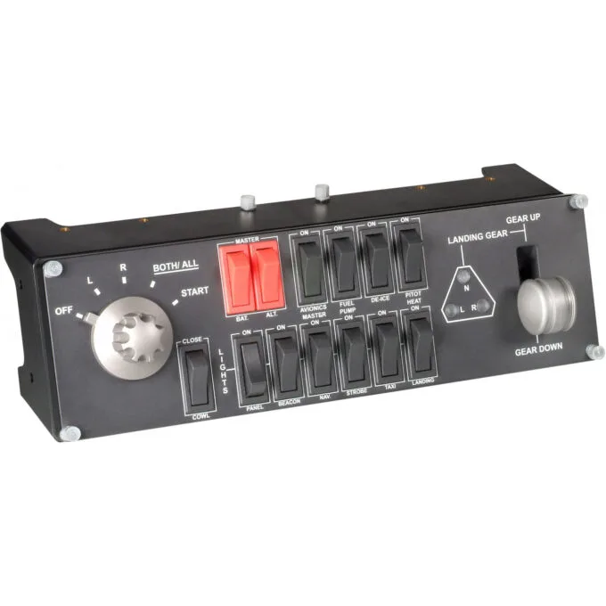 Logitech G Saitek Pro Flight Switch Panel - Wired USB Flight Simulator Instrument Panel - Black — image 1