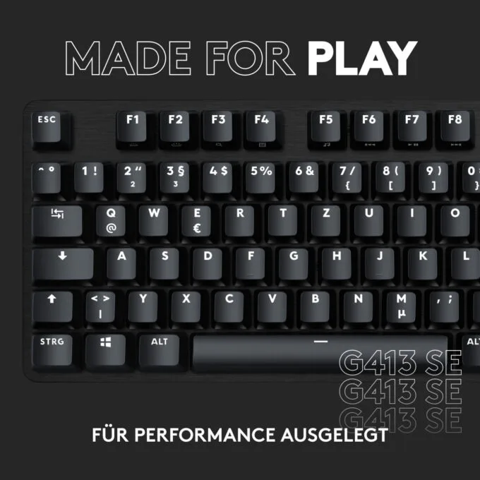 Logitech G413 SE - Mechanical Gaming Keyboard - Black, Swiss QWERTZ, Wired USB, White LED — image 6