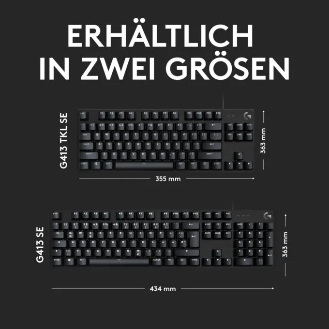 Logitech G413 TKL SE - Tenkeyless Mechanical Gaming Keyboard - Black — image 5