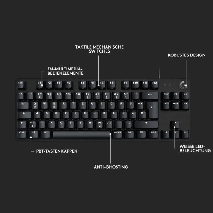 Logitech G413 TKL SE - Tenkeyless Mechanical Gaming Keyboard - Black — image 6