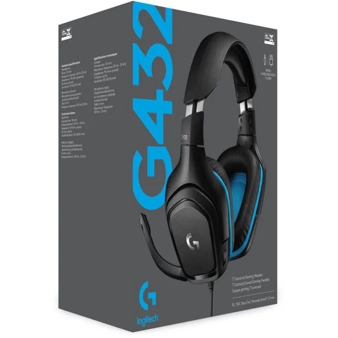 Logitech G432 Gaming Headset - 50mm Drivers DTS 7.1 - 981-000769 — image 6