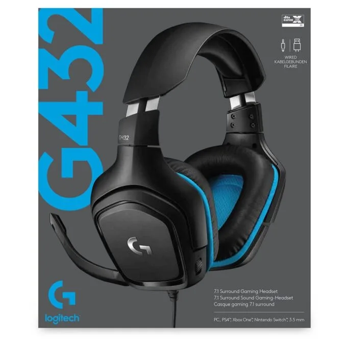 Logitech G432 Gaming Headset - 50mm Drivers DTS 7.1 - 981-000769 — image 7