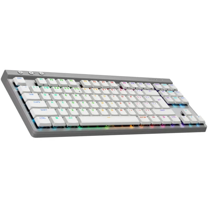 Logitech G515 LIGHTSPEED TKL - G515 - White, Low-Profile GL Tactile Mechanical, LIGHTSPEED Wireless + Bluetooth + Wired, RGB — image 2