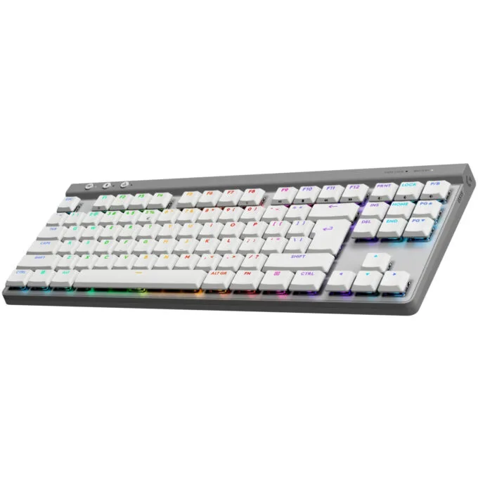 Logitech G515 LIGHTSPEED TKL - G515 - White, Low-Profile GL Tactile Mechanical, LIGHTSPEED Wireless + Bluetooth + Wired, RGB — image 3