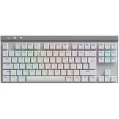 Logitech G515 LIGHTSPEED TKL - G515 - White, Low-Profile GL Tactile Mechanical, LIGHTSPEED Wireless + Bluetooth + Wired, RGB