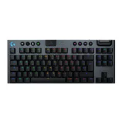 Logitech G915 X LIGHTSPEED TKL - Low-Profile Mechanical (GL Clicky), Tri-Mode Wireless, Per-Key RGB, Black, German QWERTZ