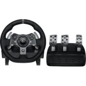 Logitech G920 Driving Force Racing Wheel - G920 - Black, USB Wired, Force Feedback, Wheel + Pedals
