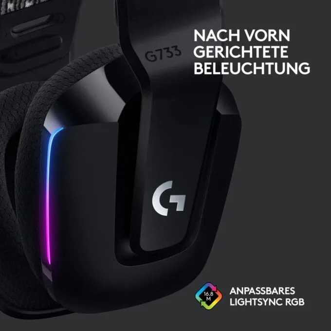 Logitech Gaming Headset Lightspeed - G733 - Black — image 13