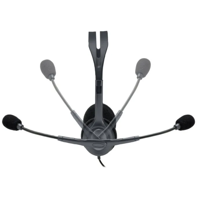 Logitech H111 981-000593 Wired On-Ear Headset Grey 3.5mm Boom Mic 2.35m — image 2