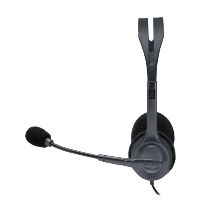 Logitech H111 981-000593 Wired On-Ear Headset Grey 3.5mm Boom Mic 2.35m — image 3