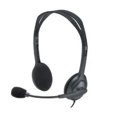 Logitech H111 981-000593 Wired On-Ear Headset Grey 3.5mm Boom Mic 2.35m