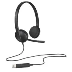Logitech H340 USB-A Wired On-ear Headset - Noise-Canceling Boom Microphone