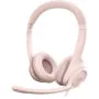 Logitech H390 USB-A Wired On-Ear Headset - Rose, Boom Microphone, In-line Mute & Rotary Volume, 1.9m Cable