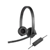 Logitech H570e Stereo Headset - 981-000575 - USB-A Wired Black On-ear Noise-Canceling Mic