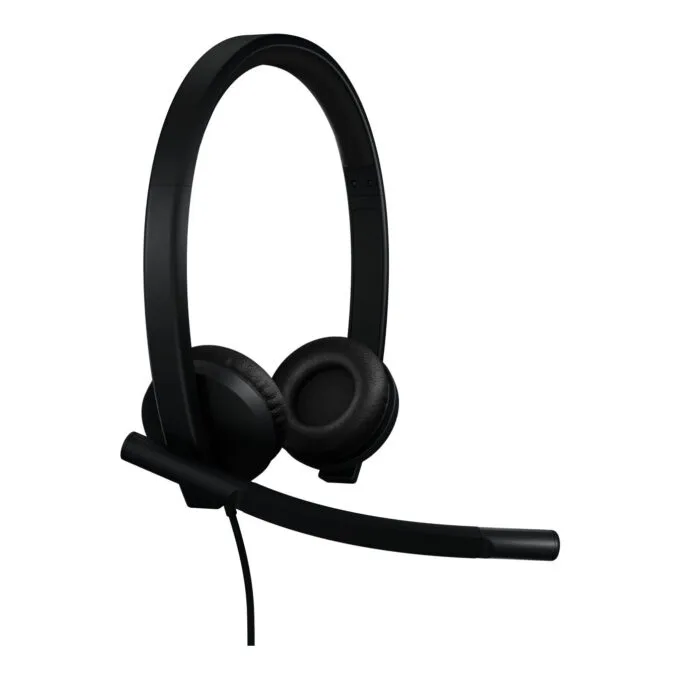 Logitech H570e USB-A Stereo Headset - Wired On-ear, Black, In-line Controls — image 2