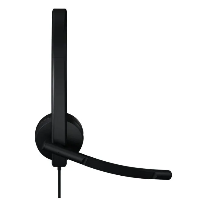Logitech H570e USB-A Stereo Headset - Wired On-ear, Black, In-line Controls — image 3