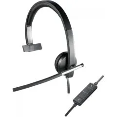Logitech H650e - Mono On-Ear USB Headset - Black/Silver, Wired