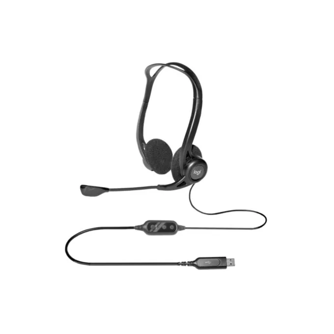 Logitech H960 USB Headset 981-000836 - Black Wired USB-A On-ear Noise-Canceling Mic — image 4