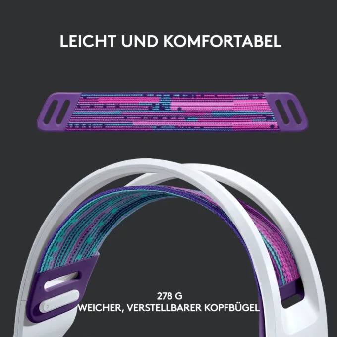 Logitech Headset G G733 LIGHTSPEED Wireless RGB Gaming - G733 - White, RGB, Wireless — image 12