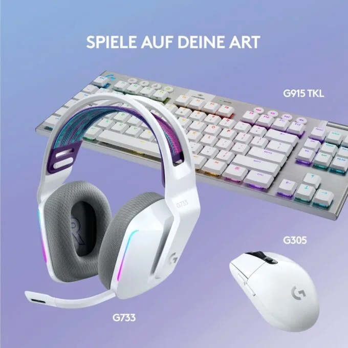 Logitech Headset G G733 LIGHTSPEED Wireless RGB Gaming - G733 - White, RGB, Wireless — image 5