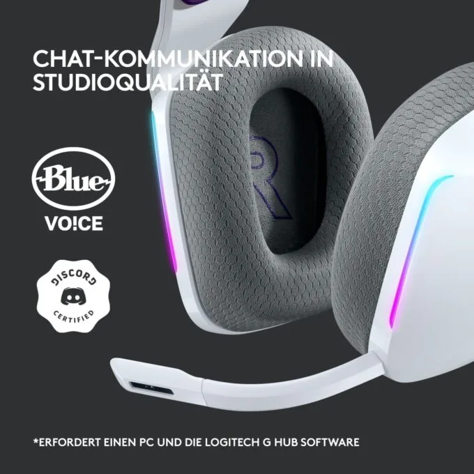 Logitech Headset G G733 LIGHTSPEED Wireless RGB Gaming - G733 - White, RGB, Wireless — image 6