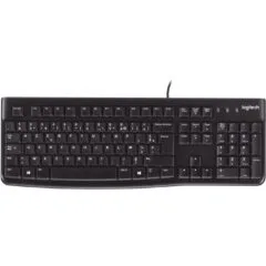Logitech Keyboard K120 - K120 - Black, Belgian AZERTY, Full-size, Wired USB