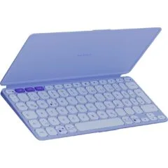 LOGITECH Keys-To-Go 2 Lilac (DE) - Wireless Bluetooth Mini Keyboard, Scissor Switch, German QWERTZ, 2x CR2032, 10 m range