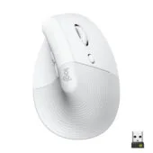 Logitech Lift - 910-006475 - Ergonomic Vertical Wireless Mouse, White, AA Battery