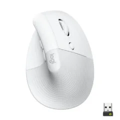 Logitech Lift - 910-006475 - Ergonomic Vertical Wireless Mouse, White, AA Battery