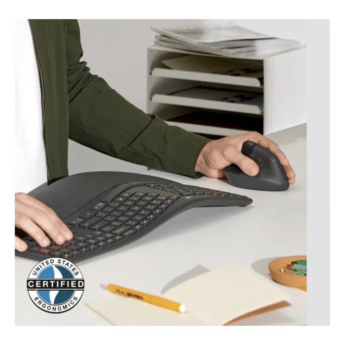 Logitech Lift for Business Wireless Ergonomic Left-Hand Vertical Mouse - 910-006495 - Graphite — image 4
