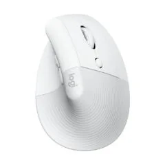 Logitech Lift for Mac - Vertical Ergonomic Wireless Mouse - Off-White, 6 Buttons, Optical 4000 DPI, Bluetooth & Logi Bolt