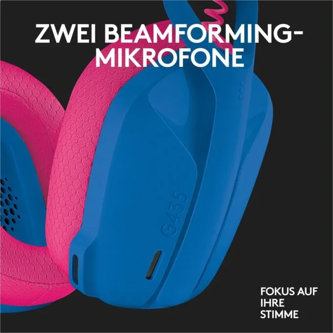 LOGITECH Lightspeed G435 Headset - G435 - Dual Wireless (BT+2.4G), On-Ear, Blue, Discord Certified — image 4