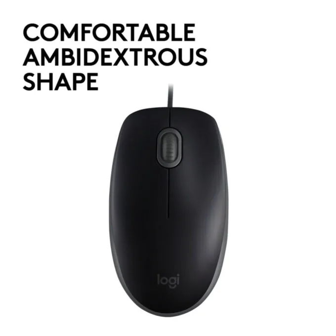 Logitech M110 Silent Mouse - 910-005508 - Black, Wired USB-A, Ambidextrous, 1000 DPI — image 4