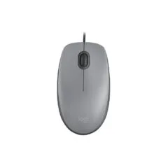 Logitech M110 Silent Mouse - 910-006760 - Ambidextrous Wired USB, 1000 DPI, Graphite/Grey