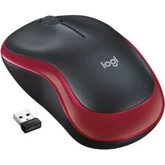 Logitech M185 RF Wireless - M185 - Red, 2.4 GHz, Ambidextrous